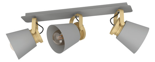 EGLO Balkenspot/3 E27 Grau/Gold    43837 