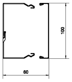 Leitungsführungskanal ST 60x100x2000mm vz hfr LF-K 5025qmm