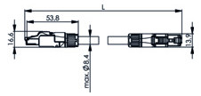 Patchkabel Cat6A S/FTP IP20 10m bl RJ45 1:1 24qmm
