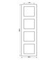Einbaurahmen 4f aws glz AS / AS 500 Kst f.GEB-K Unterputzmontage Duropl