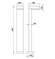 LED-Pollerleuchte 10W IP54 3000K 900lm si Alu 1LED Kst_opal