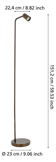 EGLO Stehleuchte/1 GU10 Bronze-   901867 