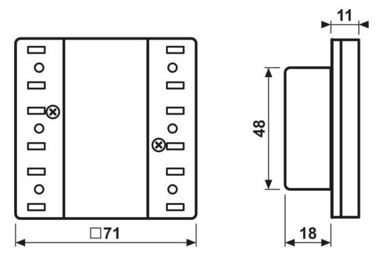 Tastsensor KNX UP mt 6pkt inkl.Ankoppl Mit Busankopplung m.LED-Anz