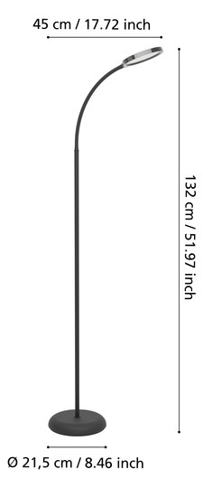 EGLO LED-CCT Stehleuchte Schwarz  902176 