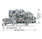 Installationsklemme 32A Serie 2003 3pot 0,25-4qmm gr APL_erf. Federzugans