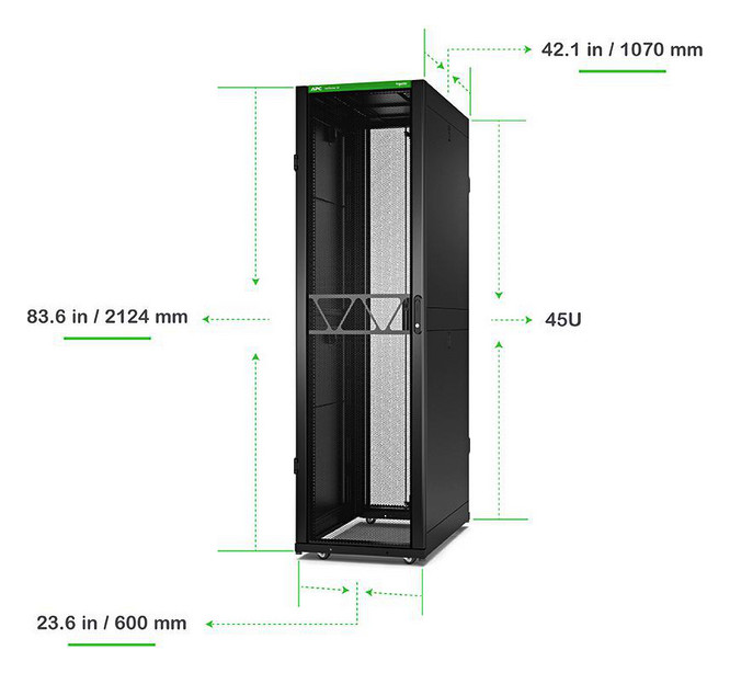 Netzwerkschrank ST 45HE pulverbesch B600xH2124xT1070mm IP20 m.Festrahm