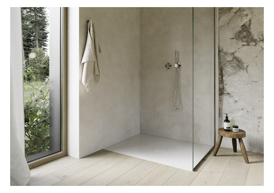 Bette Duschfliese Antirutsch Pro BetteAir 1000 x 900 mm, flax, Rechteck, glasierter Titan-Stahl