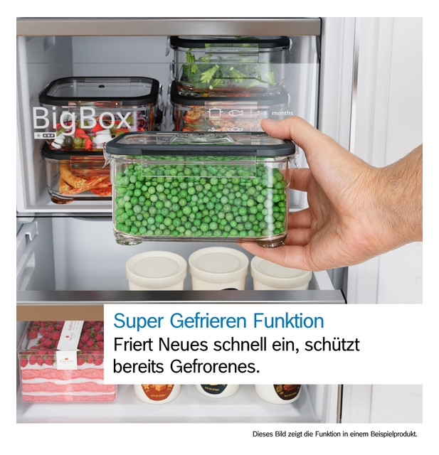 Tischgefrierschrank 83l E 164kwh 39dB ws 3Korb B560xH850xT580mm Warnsignal: