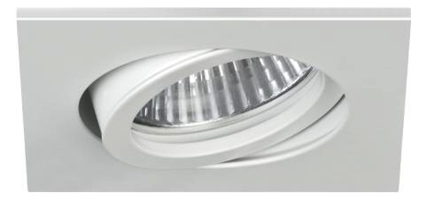 LED-Einbaustrahler 5W LOOP-S 3000K 450lm Konv 1LED Kst IP20 ws mt RF:hochglänzend