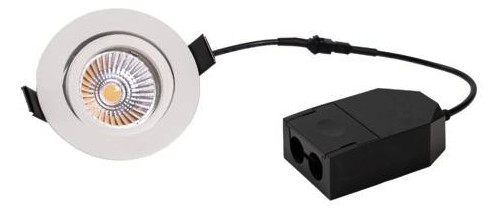 LED-Einbaustrahler 5W LOOP-R 3000K 450lm Konv 1LED Kst IP20 ws mt RF:hochglänzend
