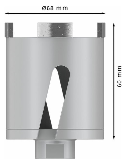 Diamant-Bohrkrone Ø68x60mm Innengew