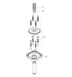 hansgrohe Deckenanschluss softsquare Axor 100 mm, chrom, eckig