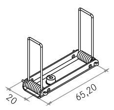 Befestigungsset alu ST L20mm B65,2mm