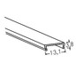 Abdeckung sw sym direkt Kst 2000x13,1x3,8mm