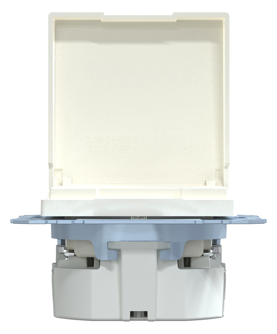 Steckdose 1f polws glz System M UP Klappd IP20