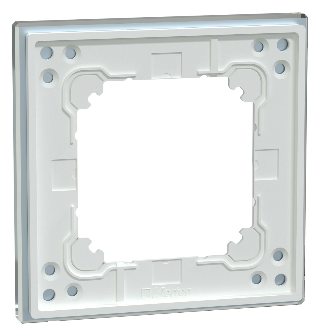 Rahmen 1f krws glz Glas f.GEB-K kristallweiß Unterputzmontage