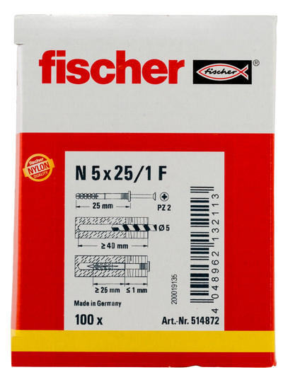 Fischer Nageldübel N 5x25/1       514872 