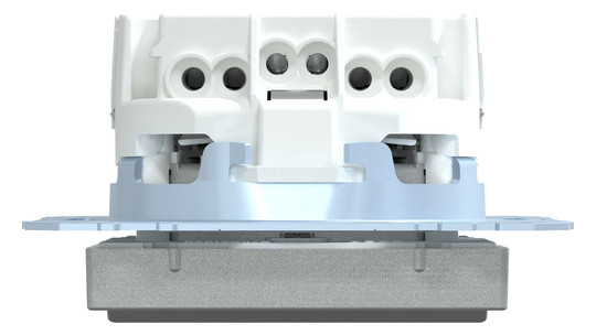 Steckdose 1f alu mt System M UP m.OL m.BS Mit Orientierungslicht IP20