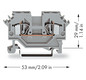 Reihenklemme 0,08-4qmm Serie 281 1Etage 2kl gr 32A Hutschiene TH35