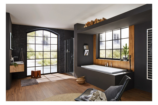 Kaldewei Badewanne CONODUO 733 180x80cm, Griffloch Vollantislip Perl-Effekt, pergamon