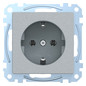 Steckdose 1f alu mt System M UP IP20