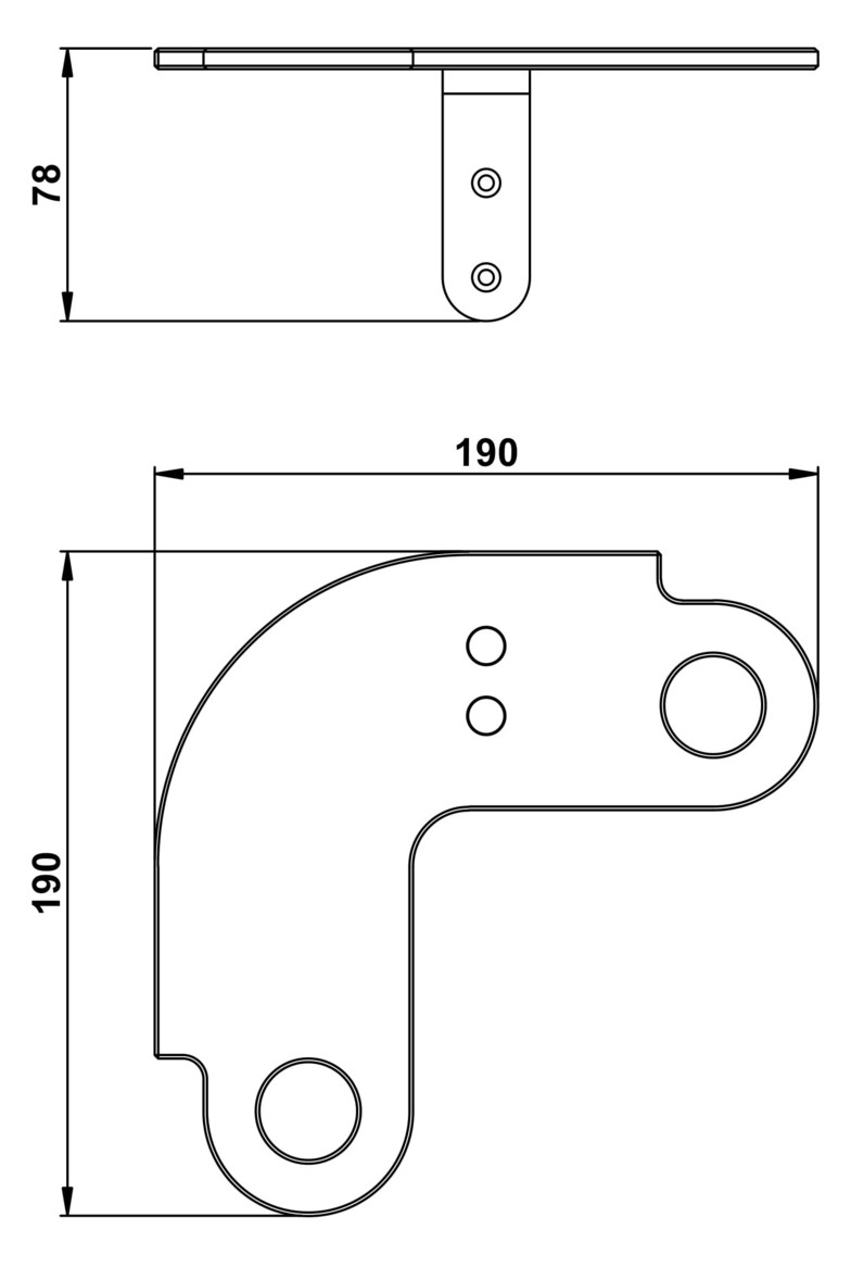 Giese Slimboard Eckmodell 190x190x78mm, mit Halter für Rasierer, Befestigung rechts, verchromt