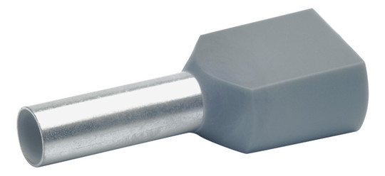 ZW-Aderendhülse 4qmm 12mm isol PP gr Cu Polypropylen (PP) verzinnt