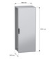 Standschrank ST IP55 B800xH2000xT600mm pulverbesch RAL7035 Koppelbar