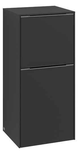 V&B Seitenschrank Subway 3.0 40x86x36,2cm, Schanier rechts/Griff Volcano black, taupe