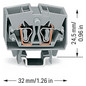 Reihenklemme 0,08-2,5qmm Serie 264 24A 1Etage 4kl gr Hutschiene TH15