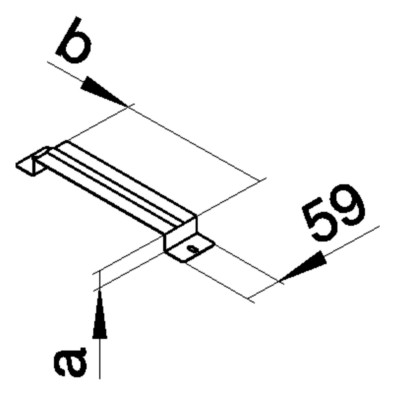 Befestigungsbügel UF-K ST 340x48mm Bügel vz