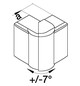 Außeneck LF-K 110x60mm 83-97° ver-ws Kst RAL9016 HFT hfr