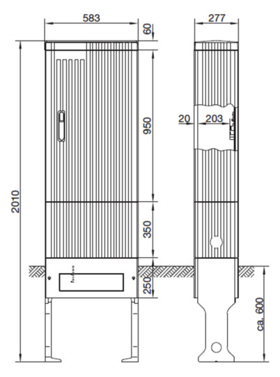 Hager Zähleranschlusssäule  ZAS205BD15AT 