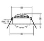 LED-Einbaustrahler 5W LOOP-R 3000K 410lm Konv 1LED Kst IP20 sw mt RF:hochglänzend
