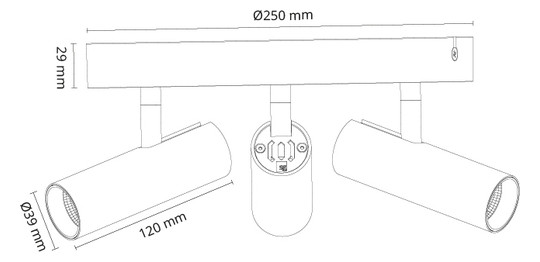 Entblendring ws TUBE MICRO mt Alu Ø39mm