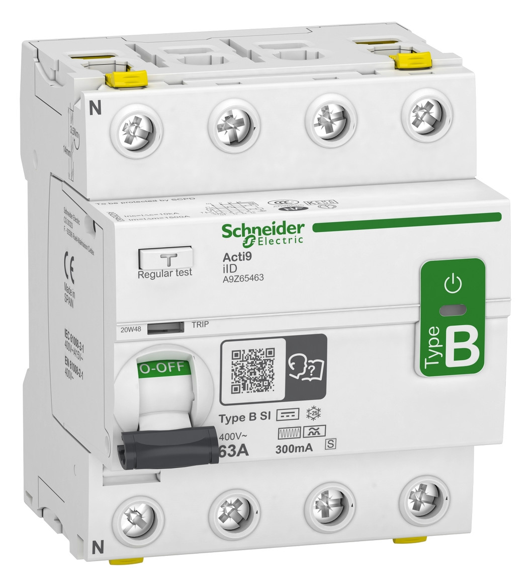 FI-Schutzschalter B 4p 400V 63A 0,3A sel 4TE Selektiver-Typ REG 10kA 6kA/stoß