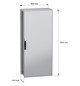 Standschrank ST IP55 B800xH1800xT400mm pulverbesch RAL7035 Koppelbar