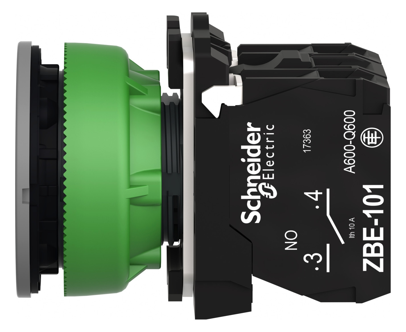 Drucktaster 1f gn rnd Ø30,5mm 1S 1Ö IP66 fl Geeignet für Beleuchtung Tastend