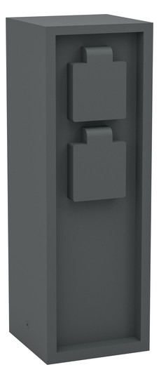EGLO Außen Steckdose Schwarz PARK 901031 