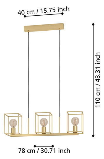 EGLO Hängeleuchte/3 E27           900399 