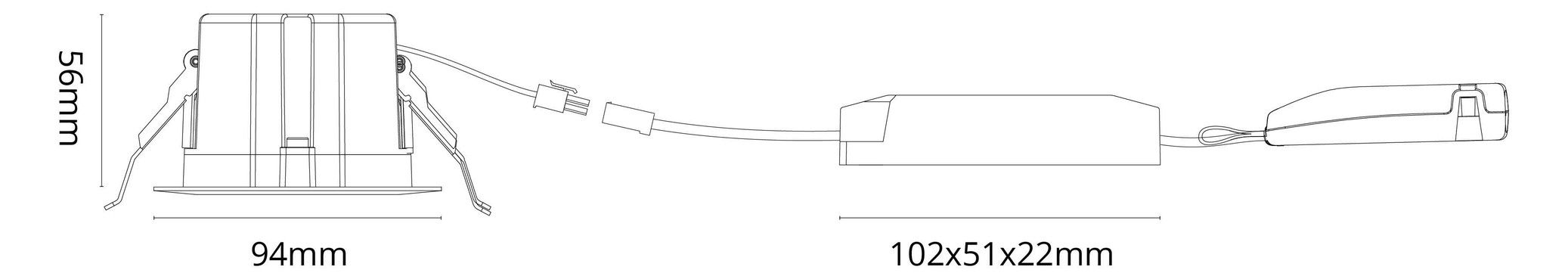 LED-Einbaustrahler 7,5W JUNISTAR 3000K 500lm Konv 1LED Alu IP44 ws mt Ø/EB83mm