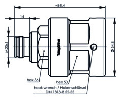 4.3-10-Buchse Rundkabel 5 50Ohm