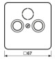 Zentralplatte Sat/TV/Radi CD aws 3f Schraubbef ohne