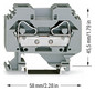 Reihenklemme 0,2-16qmm Serie 283 1Etage 2kl gr 76A Hutschiene TH35