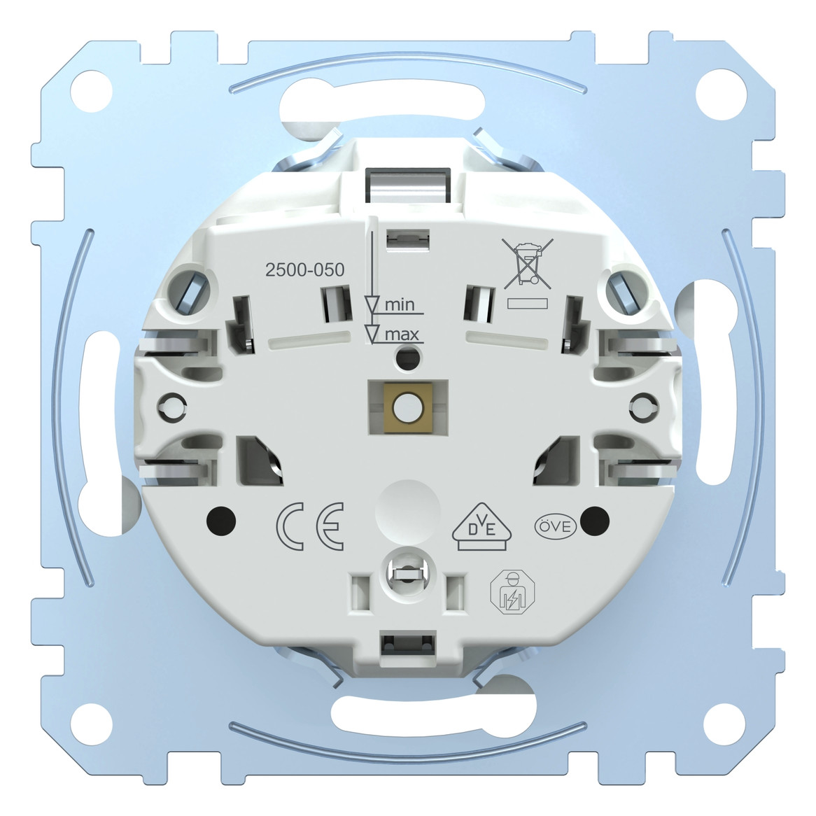 Steckdose 1f akws glz System M UP m.BS IP20 aktivweiß Überspannungss