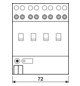 Schaltaktor KNX REG 4TE 4f 16A 3680W 21-32V Vor Ort-/Handbedienung