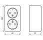 Steckdose 2f aws glz AP 600 AP IP20 vert