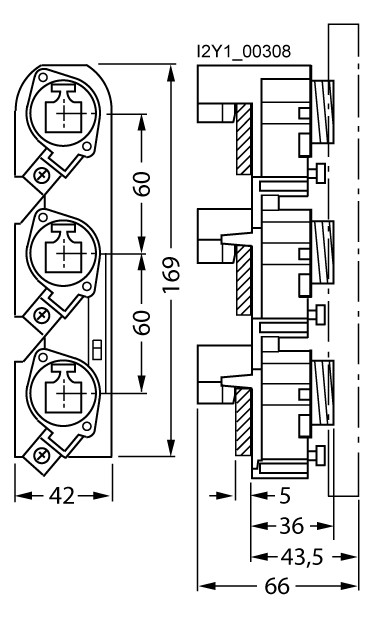 D-Sicherungssockel DII 3p 25A 500V Porzellan Schraubbef