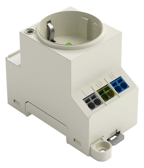 Steckdose REG 250V/AC 16A m.KontrLeuchte 2,5TE Mit Kontroll-Leuchte 84,7mm IP20