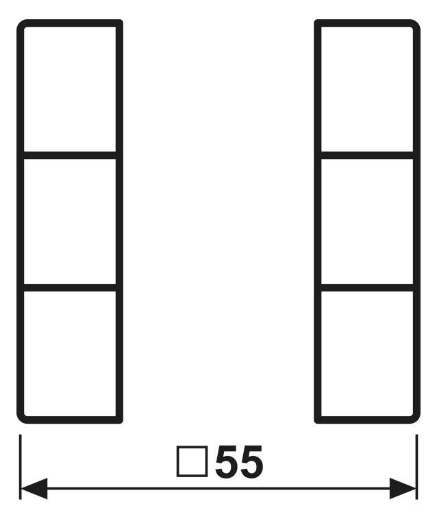 Taste 3t Schalt/Dimm A sw glz f.Bussystem